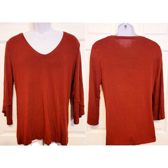 Soft Surroundings Orange/Rust Tunic Size Large - Picture 1 of 5